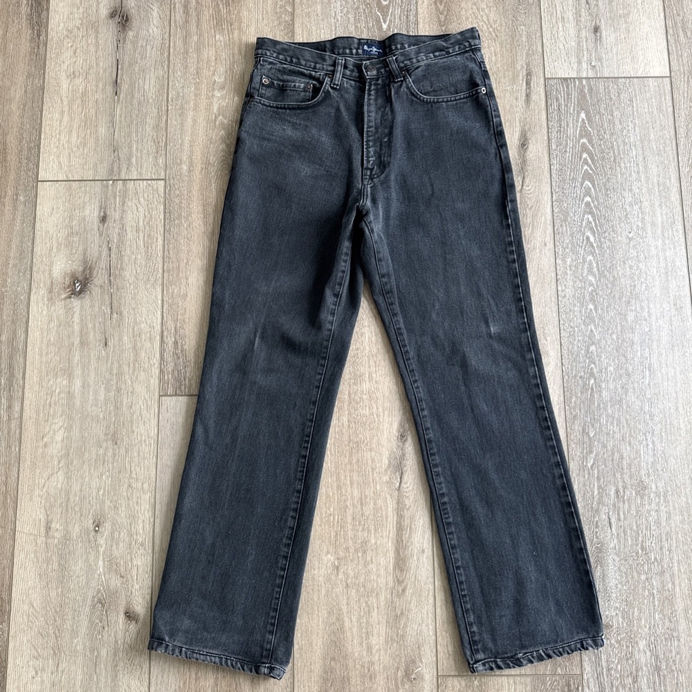 Pepe Jeans London Comfort Jeans Mens 34x33 Black Wash Denim Jeans #218‎